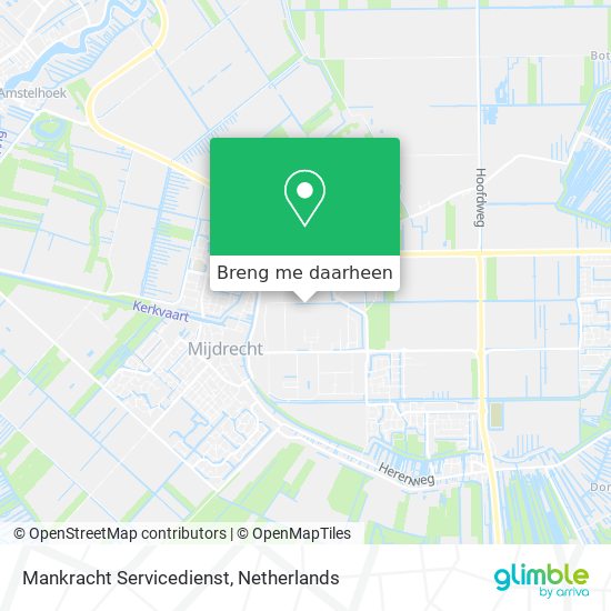 Mankracht Servicedienst kaart