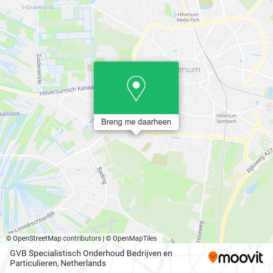 GVB Specialistisch Onderhoud Bedrijven en Particulieren kaart