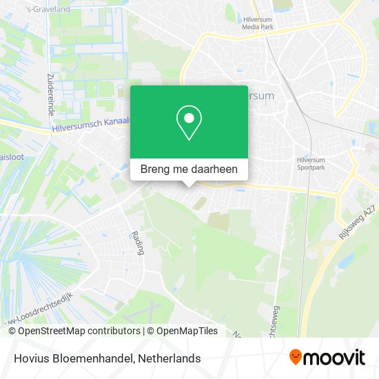 Hovius Bloemenhandel kaart