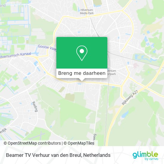 Beamer TV Verhuur van den Breul kaart