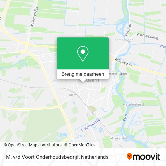 M. v/d Voort Onderhoudsbedrijf kaart