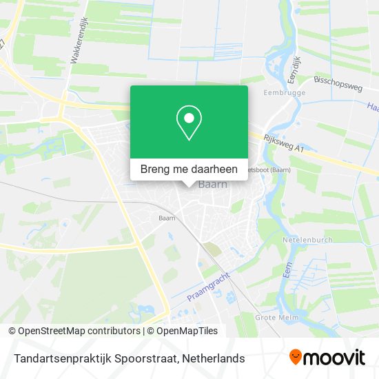Tandartsenpraktijk Spoorstraat kaart