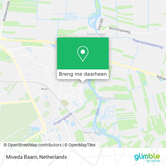 Miveda Baarn kaart