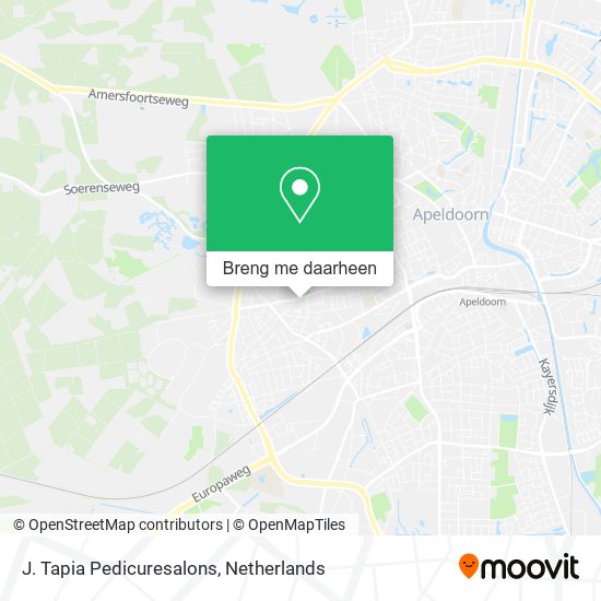 J. Tapia Pedicuresalons kaart