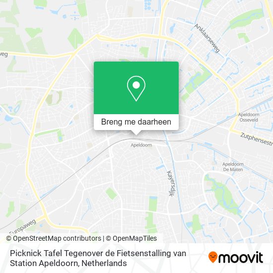 Picknick Tafel Tegenover de Fietsenstalling van Station Apeldoorn kaart