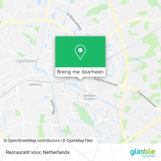 Restaurant voor kaart