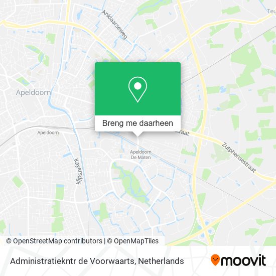 Administratiekntr de Voorwaarts kaart