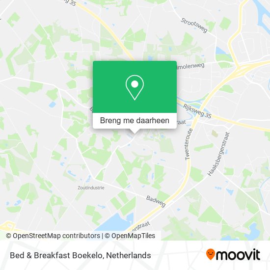 Bed & Breakfast Boekelo kaart