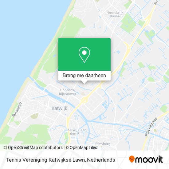 Tennis Vereniging Katwijkse Lawn kaart