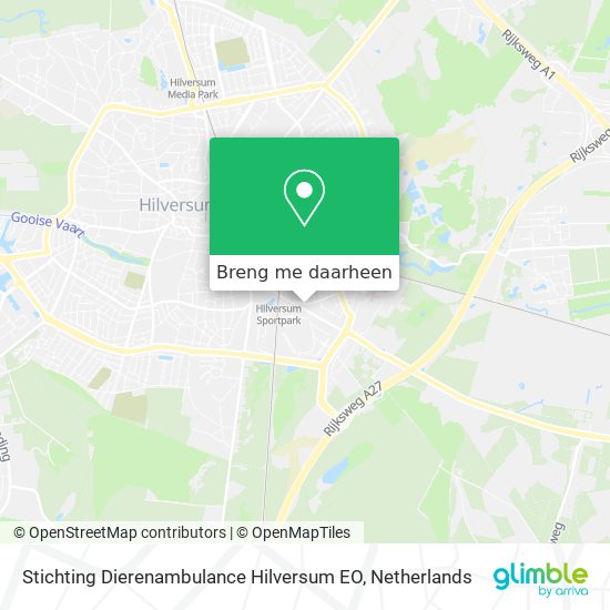 Stichting Dierenambulance Hilversum EO kaart