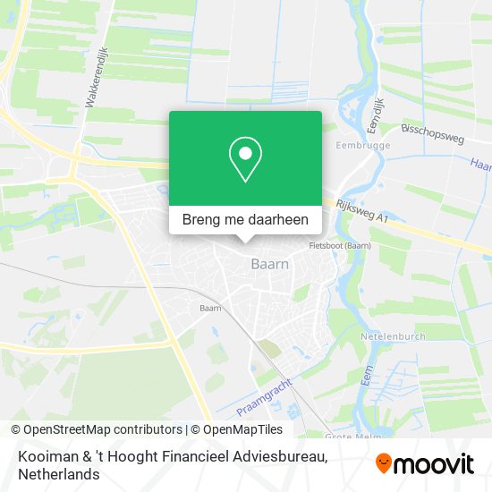 Kooiman & 't Hooght Financieel Adviesbureau kaart