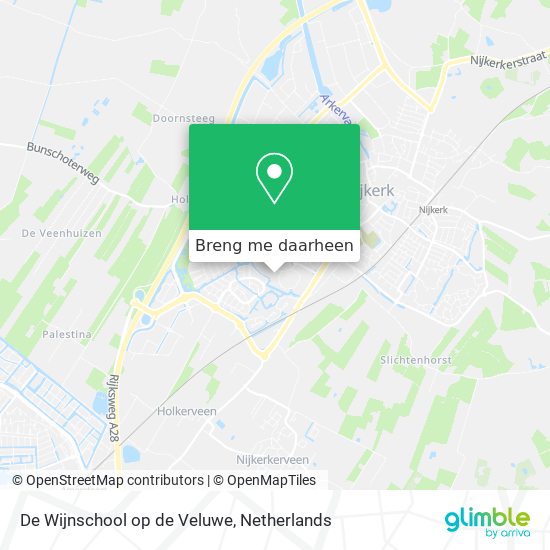 De Wijnschool op de Veluwe kaart