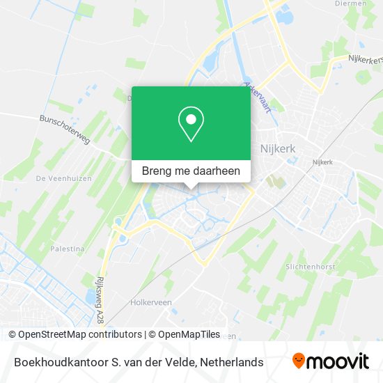 Boekhoudkantoor S. van der Velde kaart