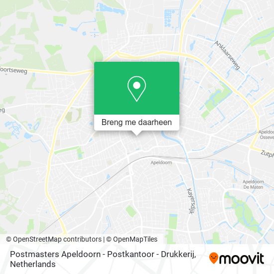 Postmasters Apeldoorn - Postkantoor - Drukkerij kaart