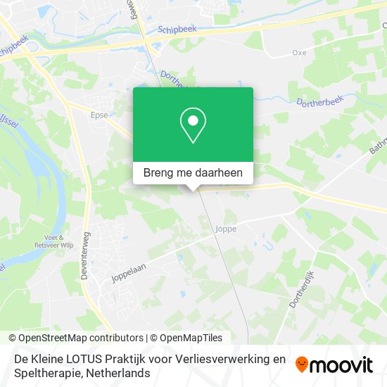 De Kleine LOTUS Praktijk voor Verliesverwerking en Speltherapie kaart