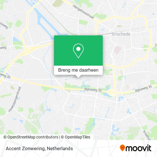 Accent Zonwering kaart