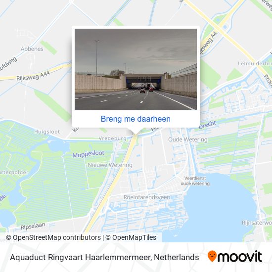 Aquaduct Ringvaart Haarlemmermeer kaart