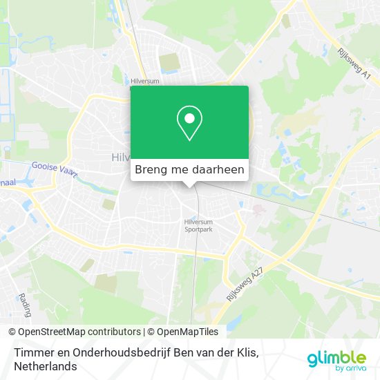 Timmer en Onderhoudsbedrijf Ben van der Klis kaart