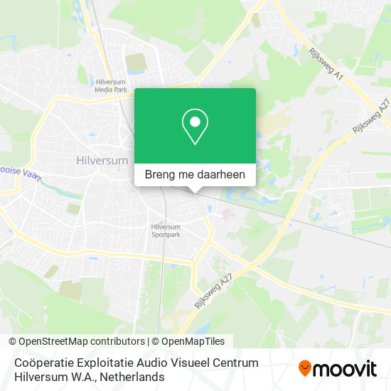 Coöperatie Exploitatie Audio Visueel Centrum Hilversum W.A. kaart
