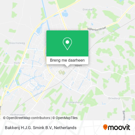 Bakkerij H.J.G. Smink B.V. kaart