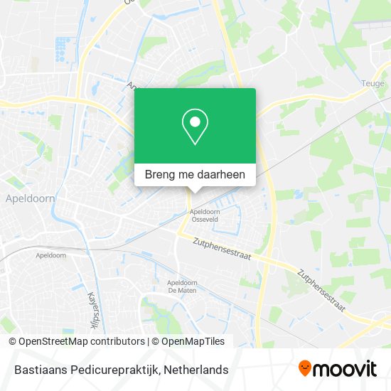 Bastiaans Pedicurepraktijk kaart