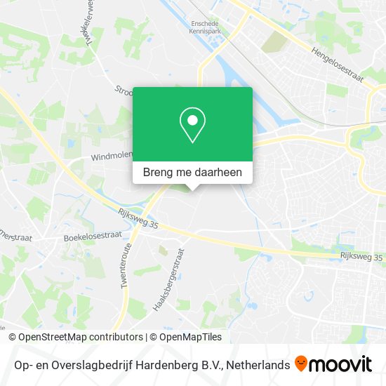 Op- en Overslagbedrijf Hardenberg B.V. kaart
