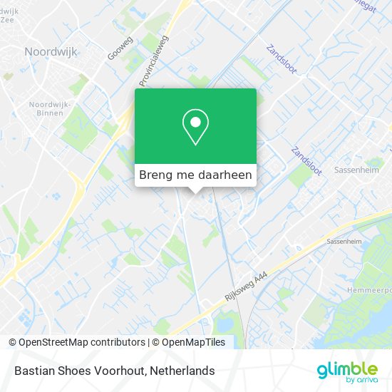 Bastian Shoes Voorhout kaart