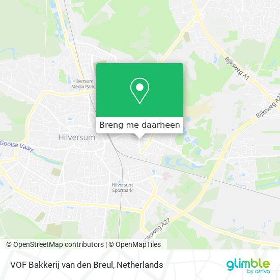 VOF Bakkerij van den Breul kaart
