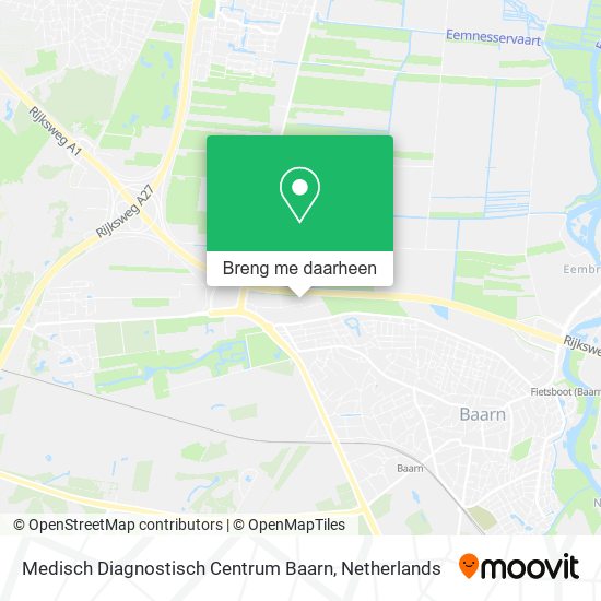 Medisch Diagnostisch Centrum Baarn kaart