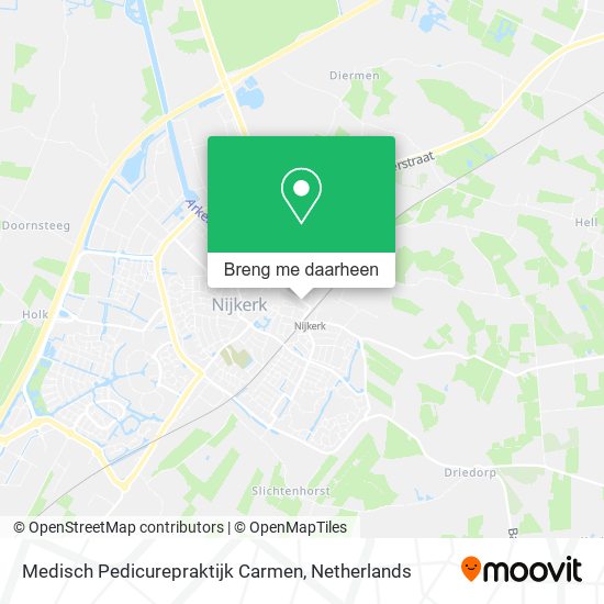 Medisch Pedicurepraktijk Carmen kaart
