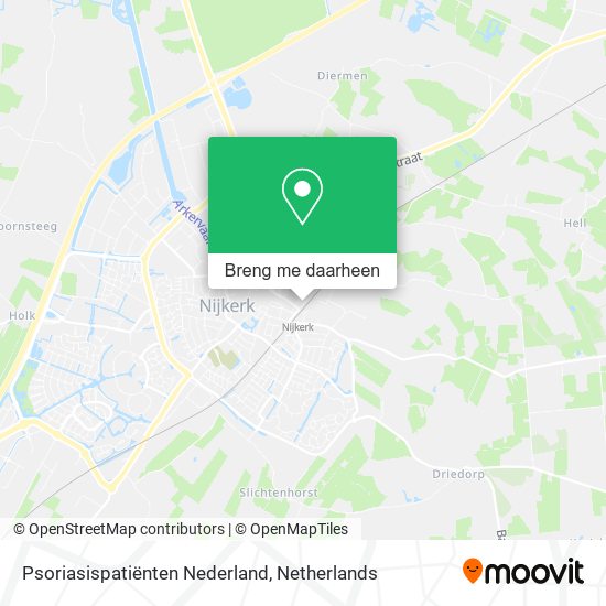 Psoriasispatiënten Nederland kaart