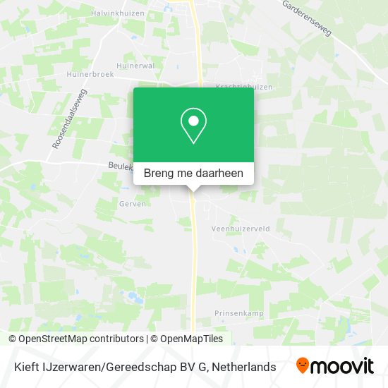 Kieft IJzerwaren / Gereedschap BV G kaart
