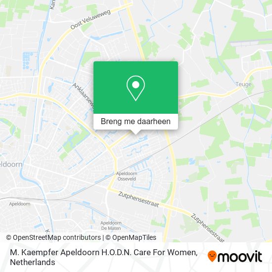 M. Kaempfer Apeldoorn H.O.D.N. Care For Women kaart