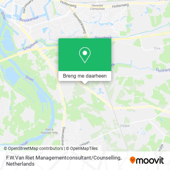 F.W.Van Riet Managementconsultant / Counselling kaart