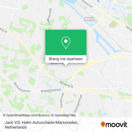 Jack V.D. Helm Autoschade-Marssteden kaart