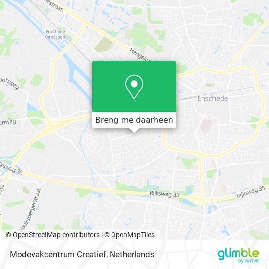 Modevakcentrum Creatief kaart