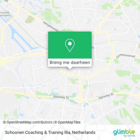 Schoonen Coaching & Training Ria kaart