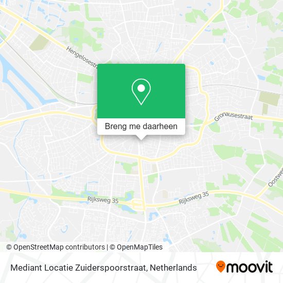 Mediant Locatie Zuiderspoorstraat kaart