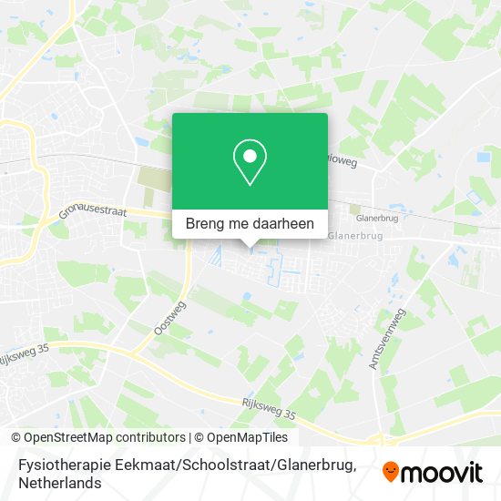 Fysiotherapie Eekmaat / Schoolstraat / Glanerbrug kaart