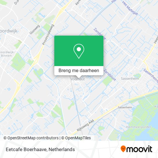 Eetcafe Boerhaave kaart