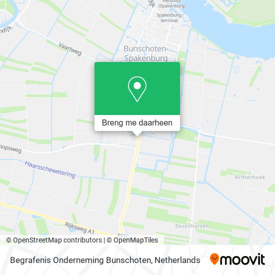 Begrafenis Onderneming Bunschoten kaart