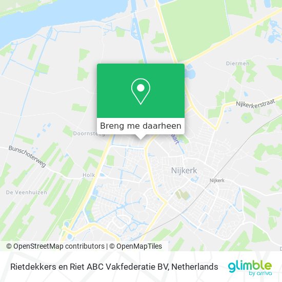 Rietdekkers en Riet ABC Vakfederatie BV kaart