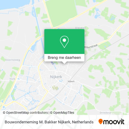 Bouwonderneming M. Bakker Nijkerk kaart