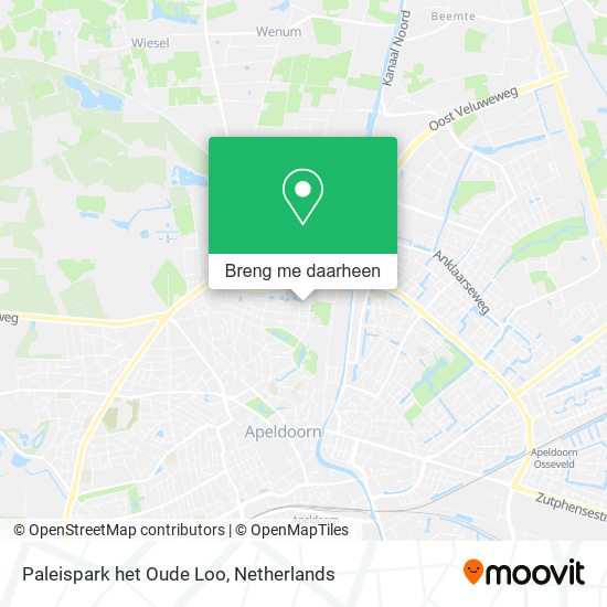 Paleispark het Oude Loo kaart