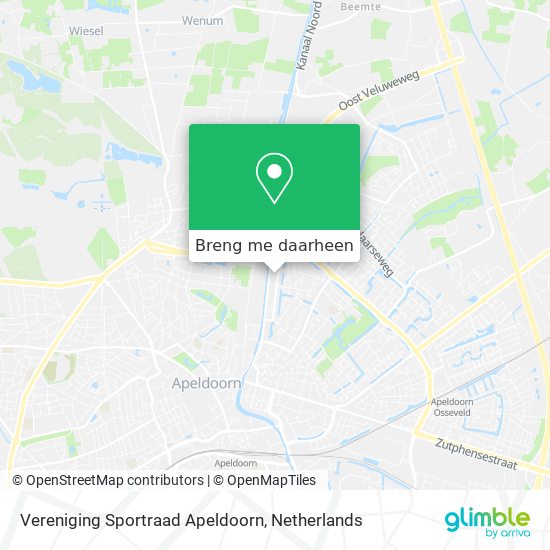 Vereniging Sportraad Apeldoorn kaart