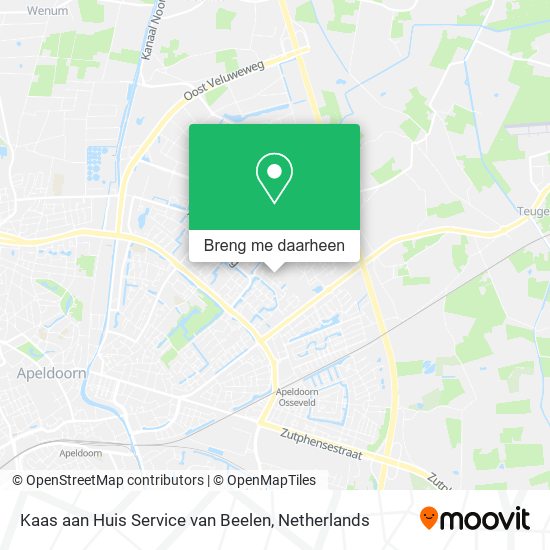 Kaas aan Huis Service van Beelen kaart