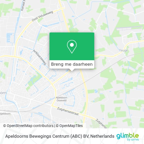 Apeldoorns Bewegings Centrum (ABC) BV kaart