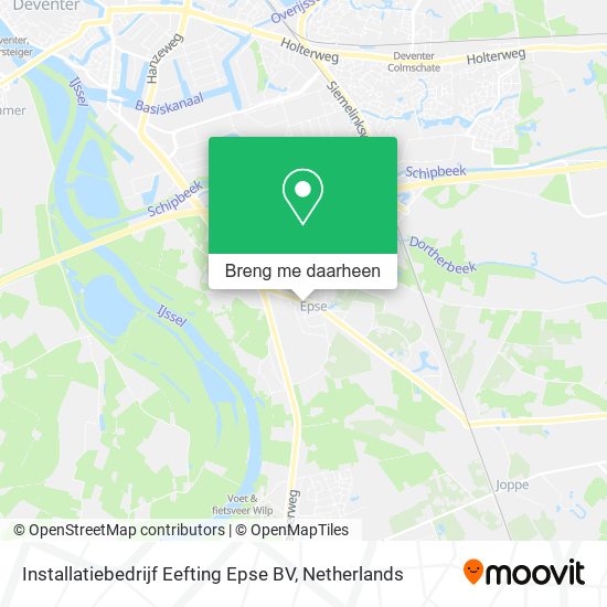 Installatiebedrijf Eefting Epse BV kaart