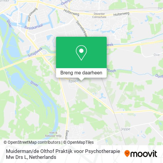 Muiderman / de Olthof Praktijk voor Psychotherapie Mw Drs L kaart