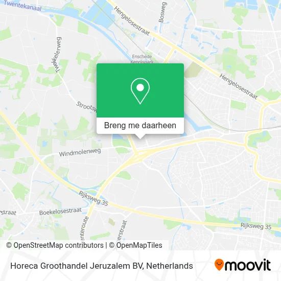 Horeca Groothandel Jeruzalem BV kaart
